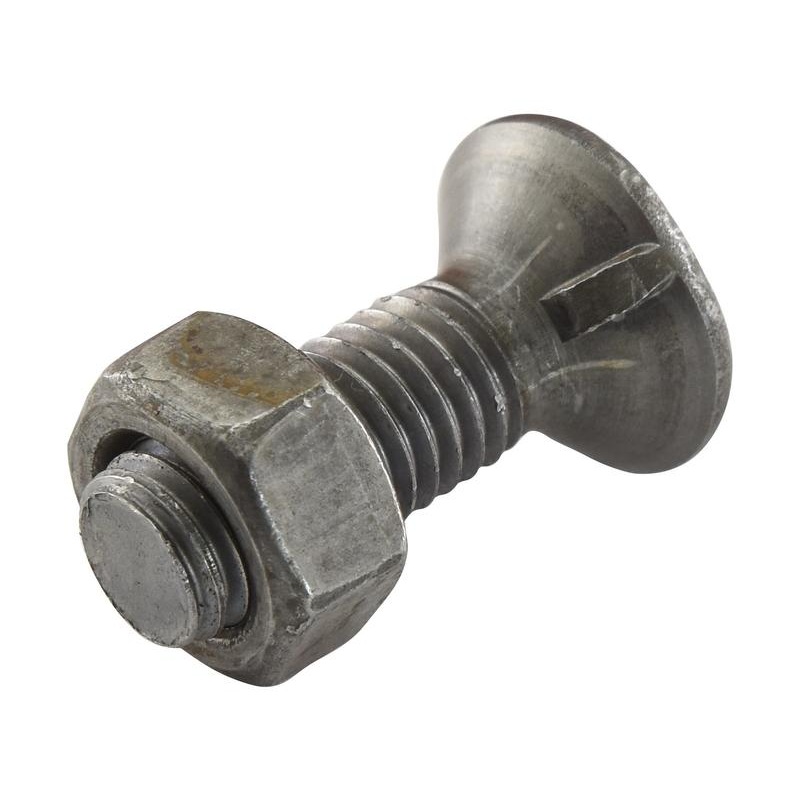 Countersunk Head Bolt 2 Nibs With Nut (TF2E) - M20 x 75mm, Tensile strength 8.8 (25 pcs. Box) | Sparex Part No.S.78761
