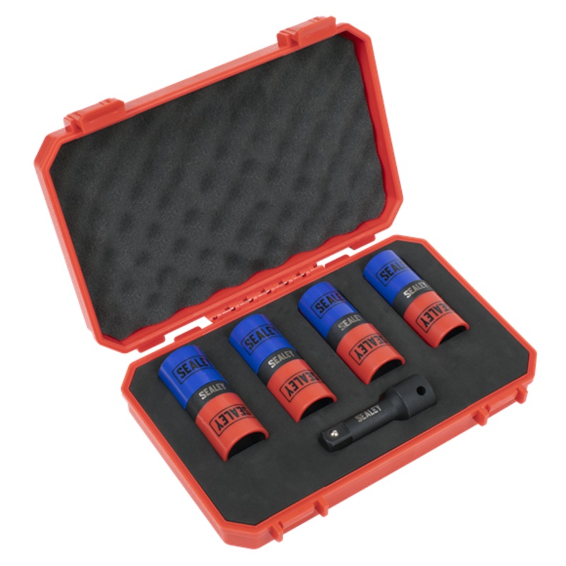 Sealey | Alloy Wheel Double Ended Impact Socket Set 1/2"Sq Drive 5pc - SX1820S
