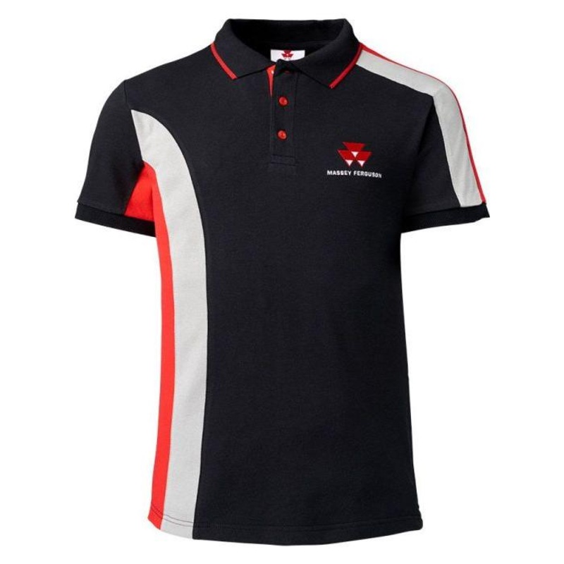 *SPECIAL PRICE* - Massey Ferguson Black Polo Shirt with Contrast Trim  X993412004