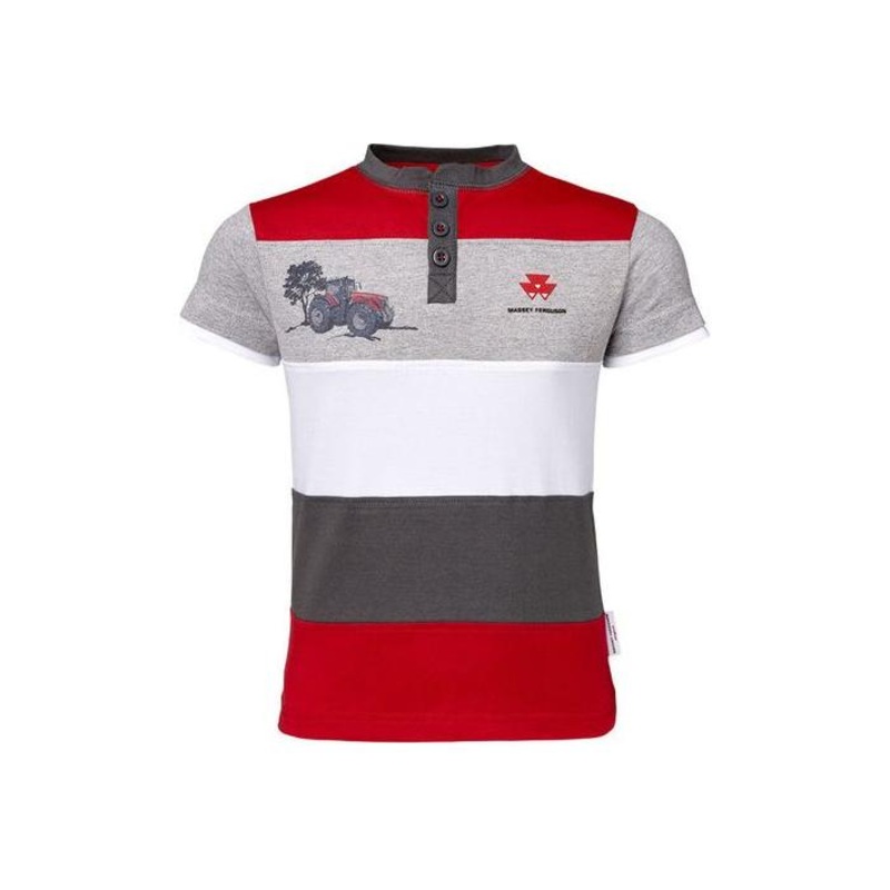 *SPECIAL PRICE* - Massey Ferguson Kids Colour Block T-shirt with Tractor Print X993312013
