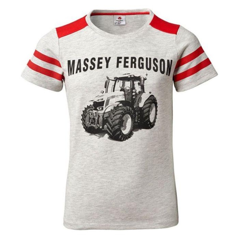 *SPECIAL PRICE* - Massey Ferguson Kids Tractor Print T-Shirt Light Grey X993322010