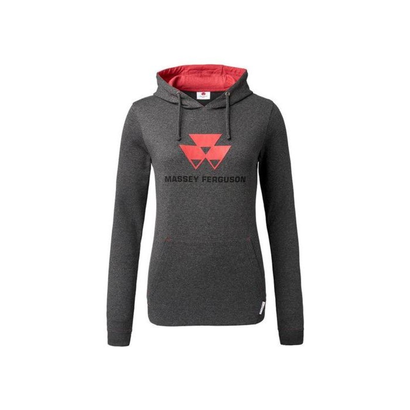 *SPECIAL PRICE* - Massey Ferguson Ladies Grey Hoodie with Logo Print  X993312007