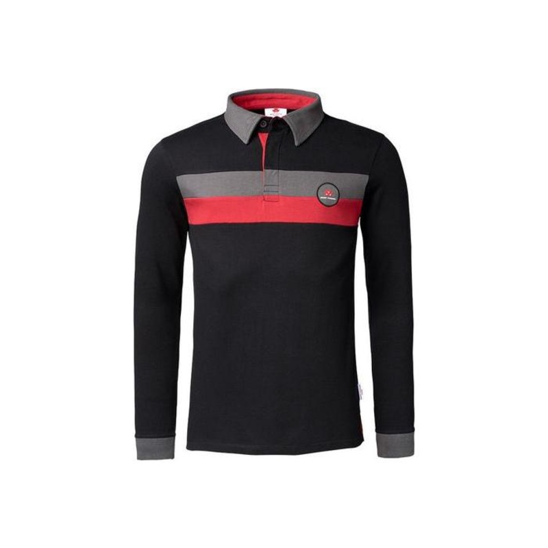 *SPECIAL PRICE* - Massey Ferguson Mens Long Sleeve Polo, Black/Red  X993312010