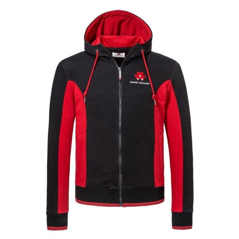 *SPECIAL PRICE* - Massey Ferguson Sport Jacket Black Red Zip Hooded  X993412107