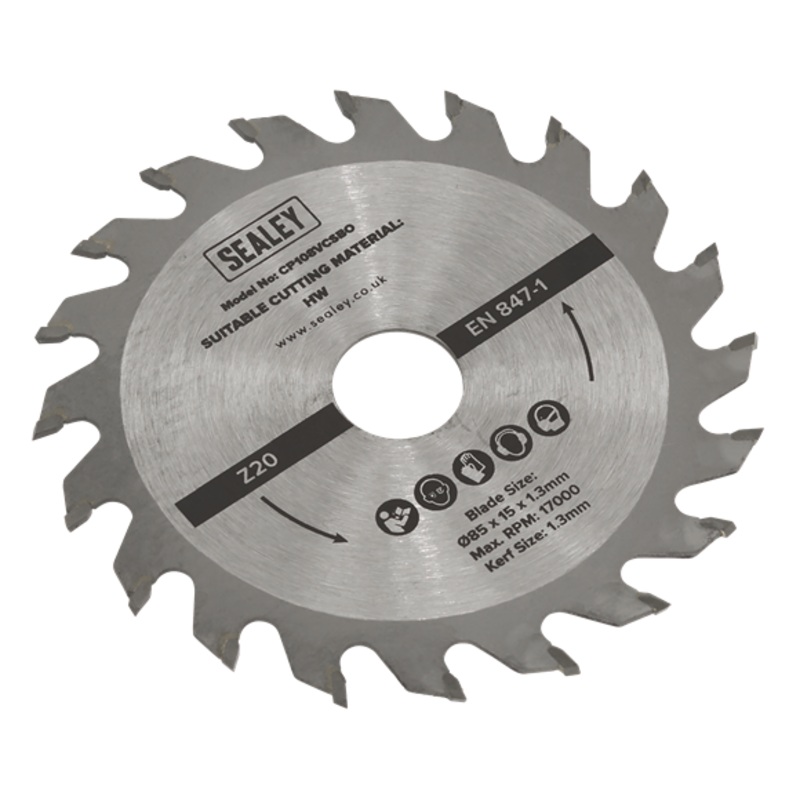 Sealey | 20tpu Circular Saw Blade 85 x 15 x 1.3mm - SM85B20