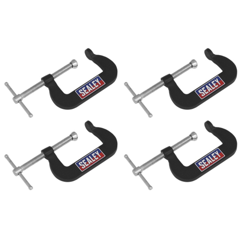 Sealey | Junior C-Clamp Set 51mm x 32mm 4pc - GCC06