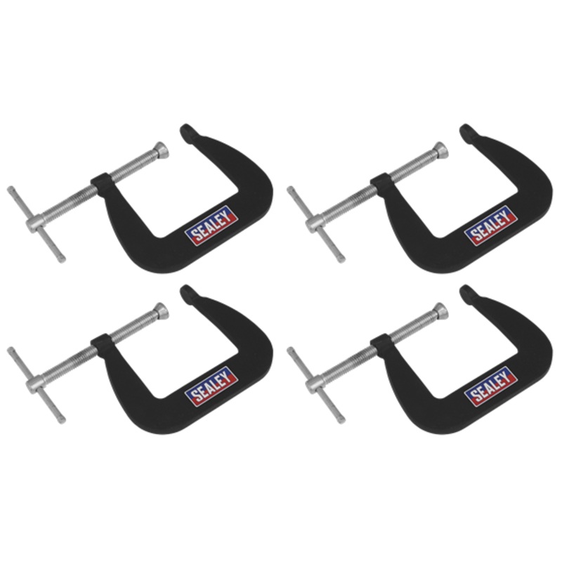 Sealey | Junior C-Clamp Set 64mm x 64mm 4pc - GCC01
