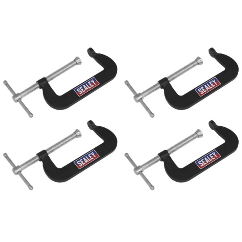 Sealey | Junior C-Clamp Set 76mm x 35mm 4pc - GCC02