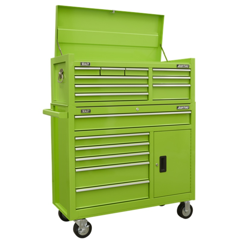 Sealey | American PRO Topchest & Rollcab Combination 15 Drawer - Green - AP41STACKHV