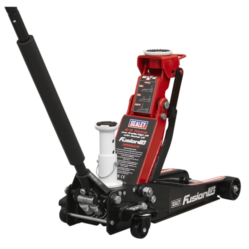 Sealey | Low Profile High Lift Trolley Jack with Rocket Lift 2/3 Tonne - 3200LEHL