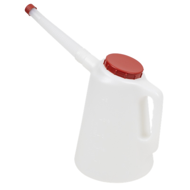 Sealey | Oil Container with Flexible Spout 3L - Red Lid - JDL3R