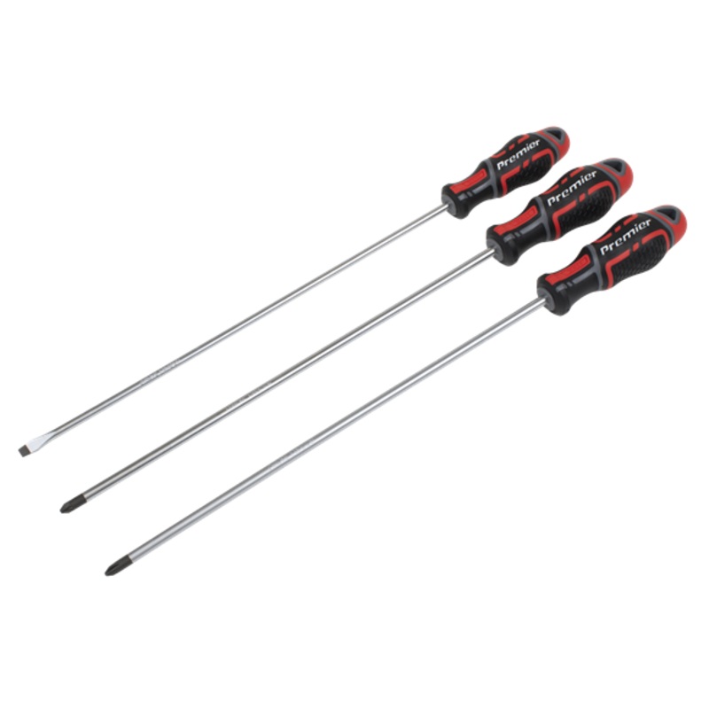 Sealey | Premier GripMAX Extra-Long Screwdriver Set 3pc - AK4372
