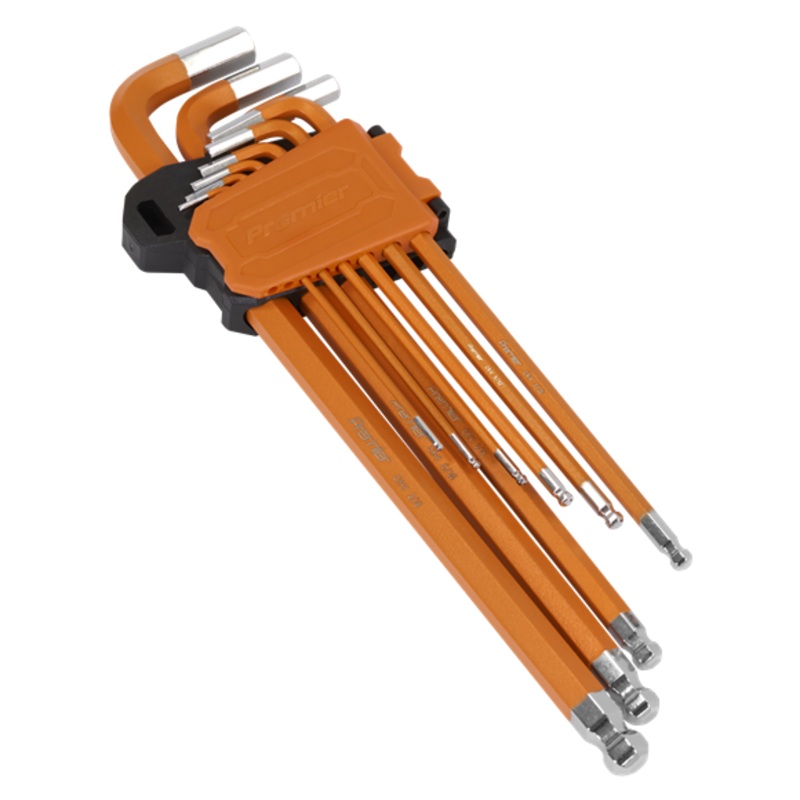 Sealey | Premier Imperial Extra-Long Ball-End Hex Key Set 9pc - AK7175
