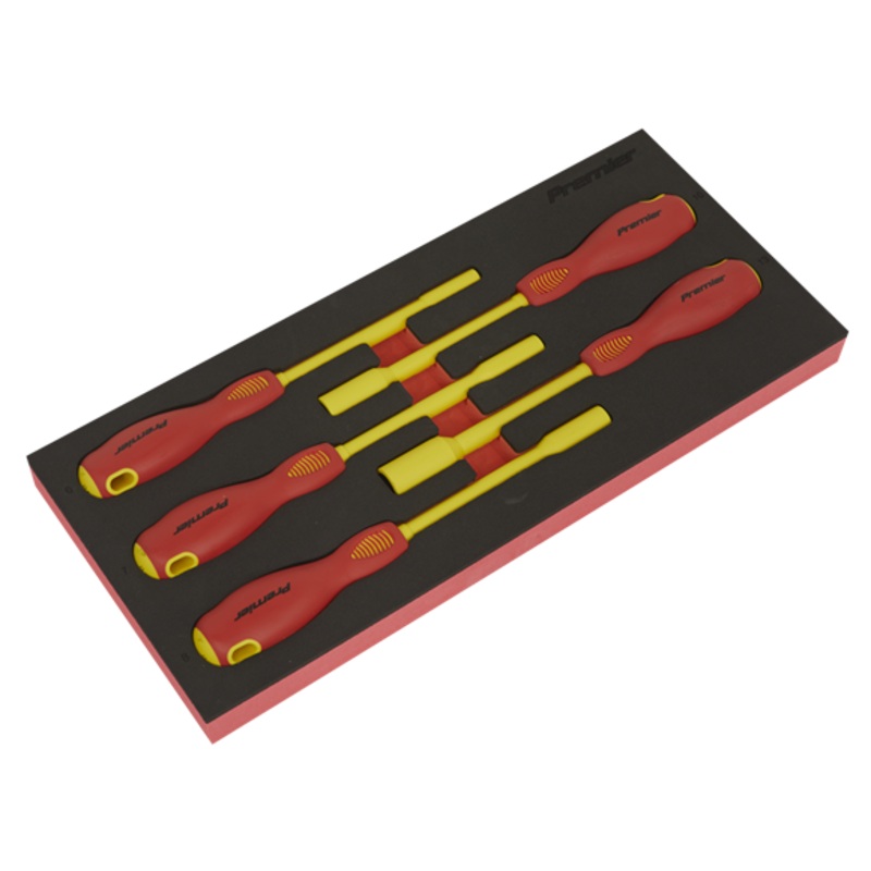 Sealey | Premier Insulated Nut Driver Set with Tool Tray 5pc - VDE Approved - TBTE08