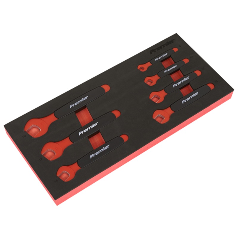Sealey | Premier Insulated Open-End Spanner Set with Tool Tray 7pc - VDE Approved - TBTE03