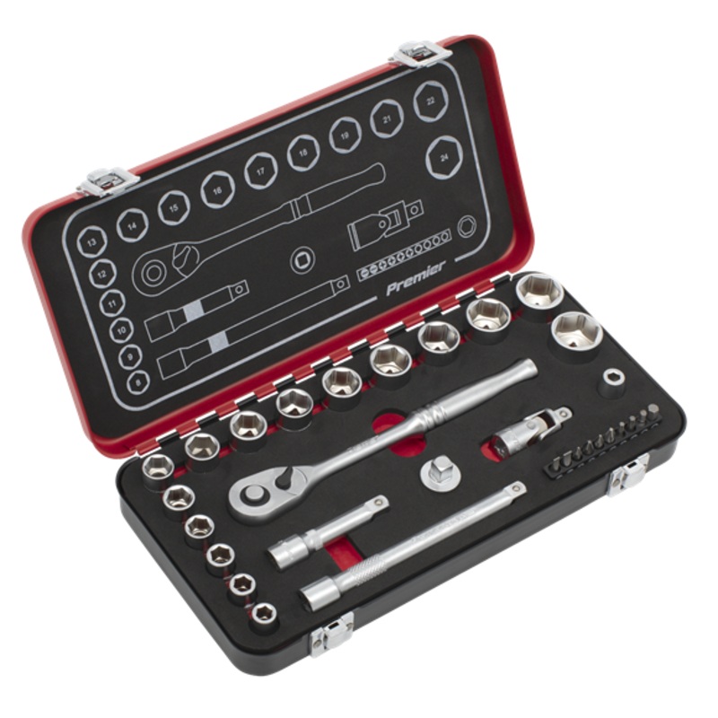 Sealey | Premier Platinum Socket Set 3/8"Sq Drive 31pc - AK7921