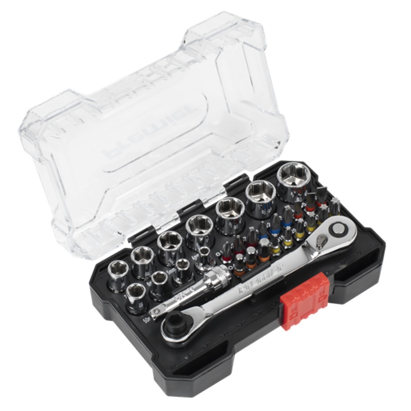 Sealey | Premier Socket & Colour-Coded Bit Set 1/4"Sq Drive 31pc - AK2111