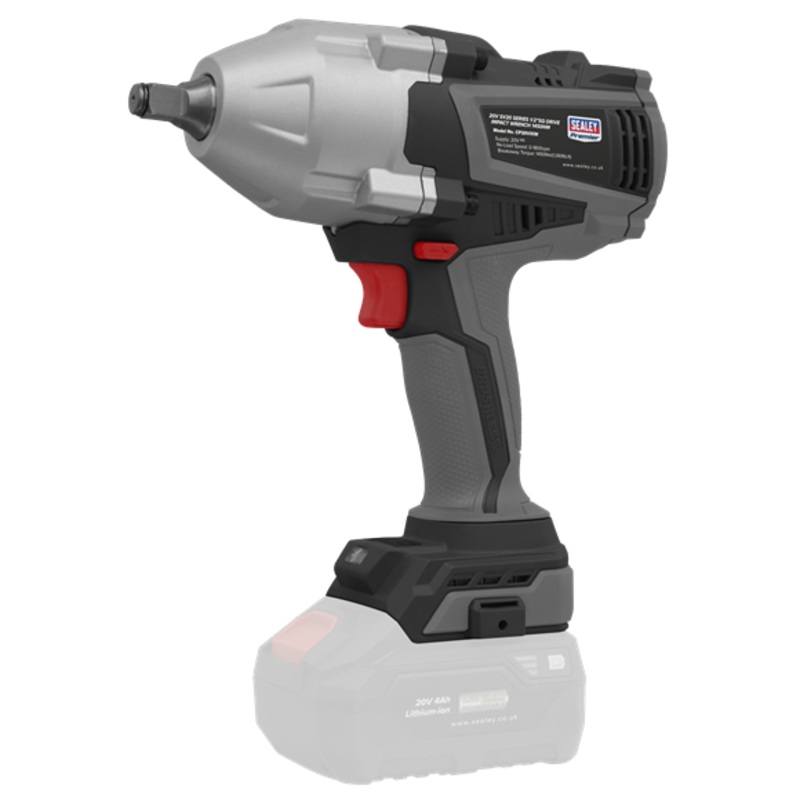 Sealey | Premier SV20 Series 1/2"Sq Drive Brushless Cordless Impact Wrench 20V - Body Only - CP20VXIW
