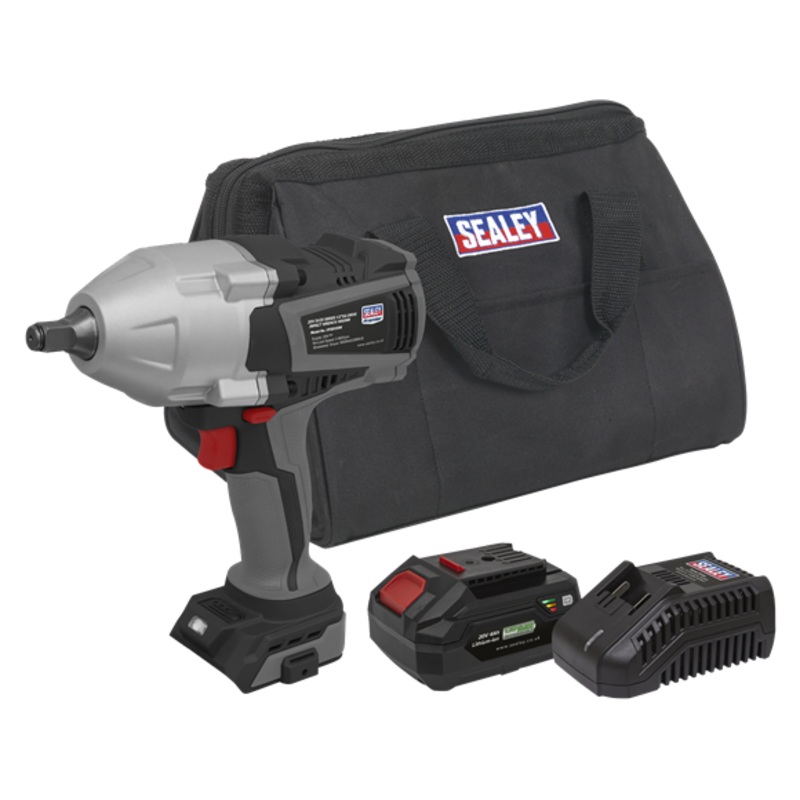 Sealey | Premier SV20 Series Cordless Impact Wrench Kit 20V 4Ah - CP20VXIWKIT
