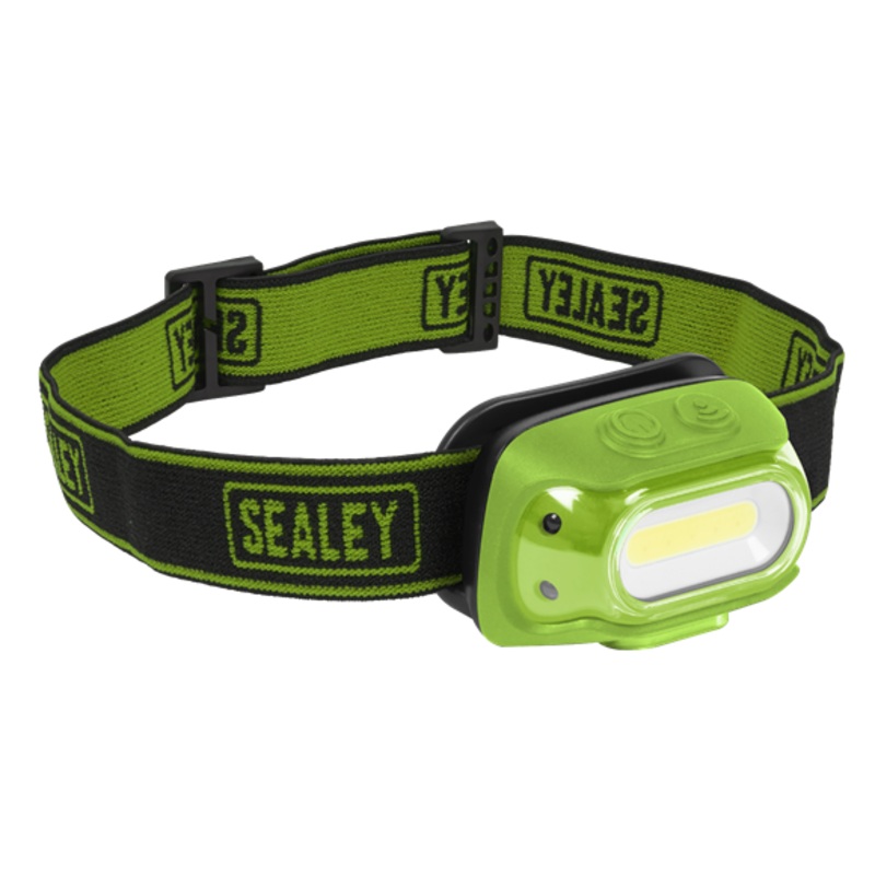 Sealey | Rechargeable Head Torch with Auto-Sensor 8W COB LED - Green - HT08RG