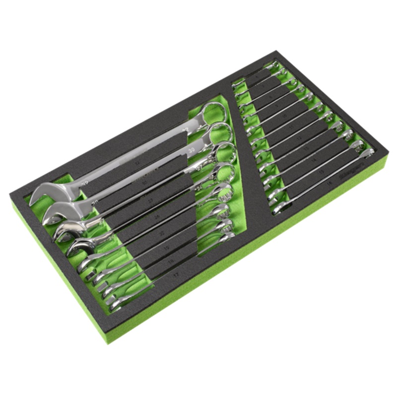 Sealey | Siegen Combination Spanner Set with Tool Tray 19pc - S01272