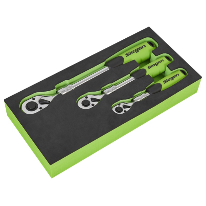 Sealey | Siegen Extendable Ratchet Wrench Set 3pc - S01285