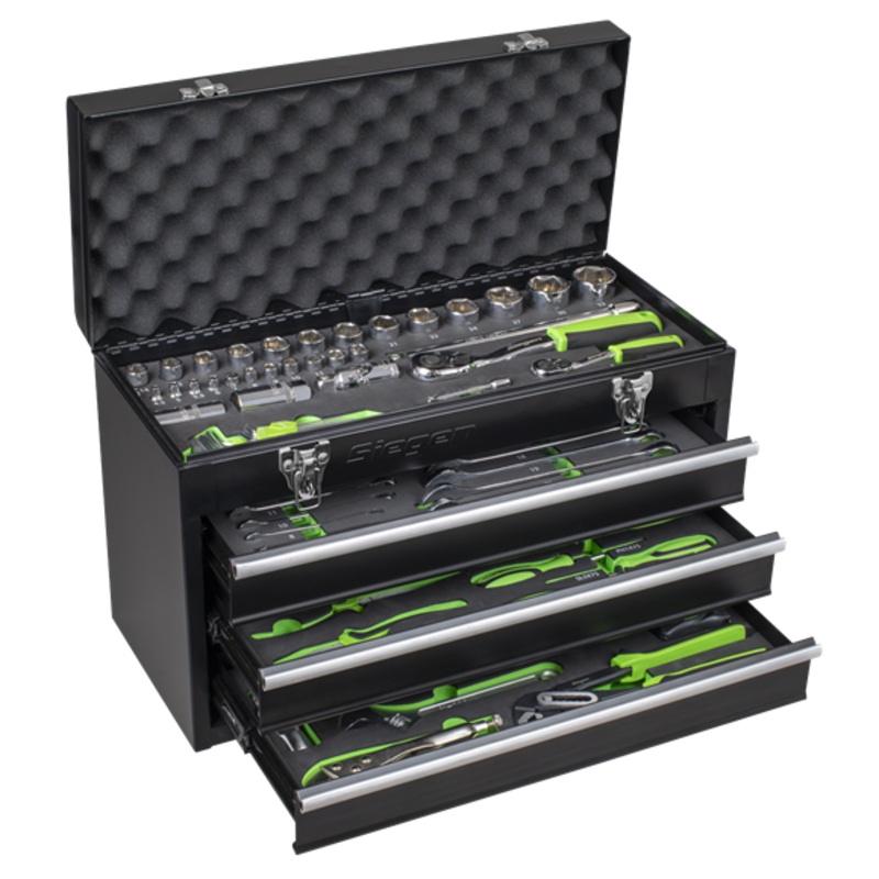 Sealey | Siegen Portable Tool Chest 3 Drawer with 98pc Tool Kit - S01266