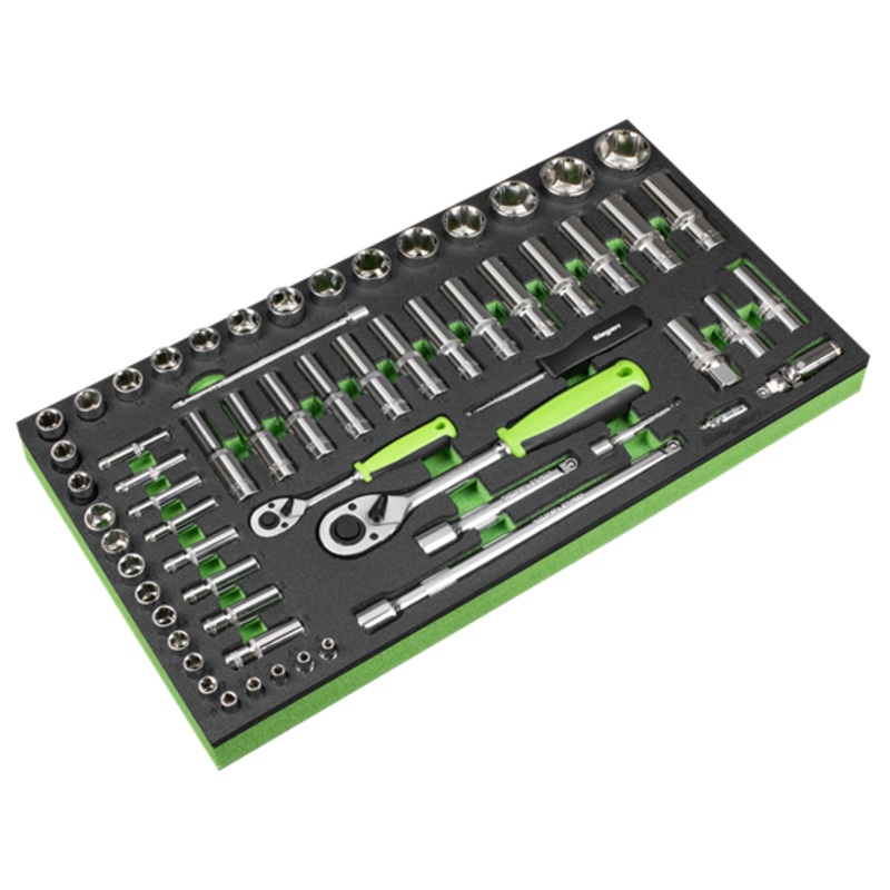 Sealey | Siegen Socket Set with Tool Tray 1/4" & 1/2"Sq Drive 62pc - S01271