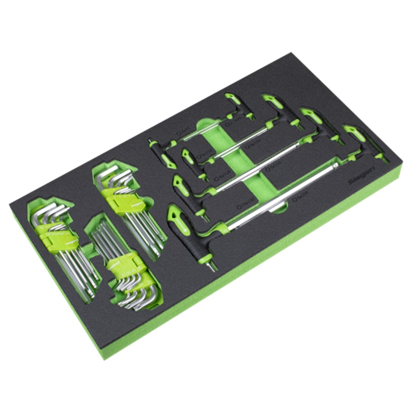Sealey | Siegen T-Handle & Standard Hex/TRX-Star* Key Set 35pc - S01280