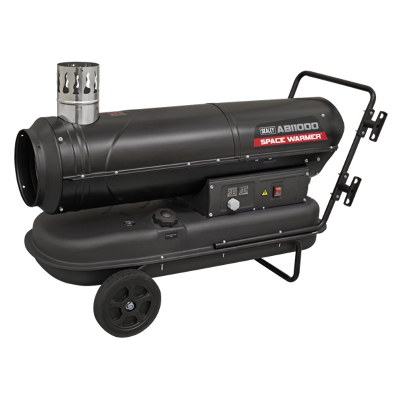 Sealey | Space Warmer Indirect Kerosene/Diesel Heater 102,000Btu/hr with Wheels - ABI1000