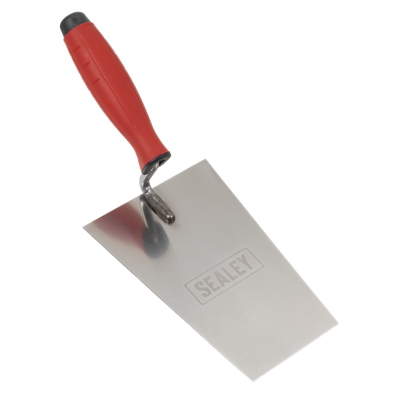 Sealey | Stainless Steel Bucket Trowel with Rubber Handle 180mm - T1204