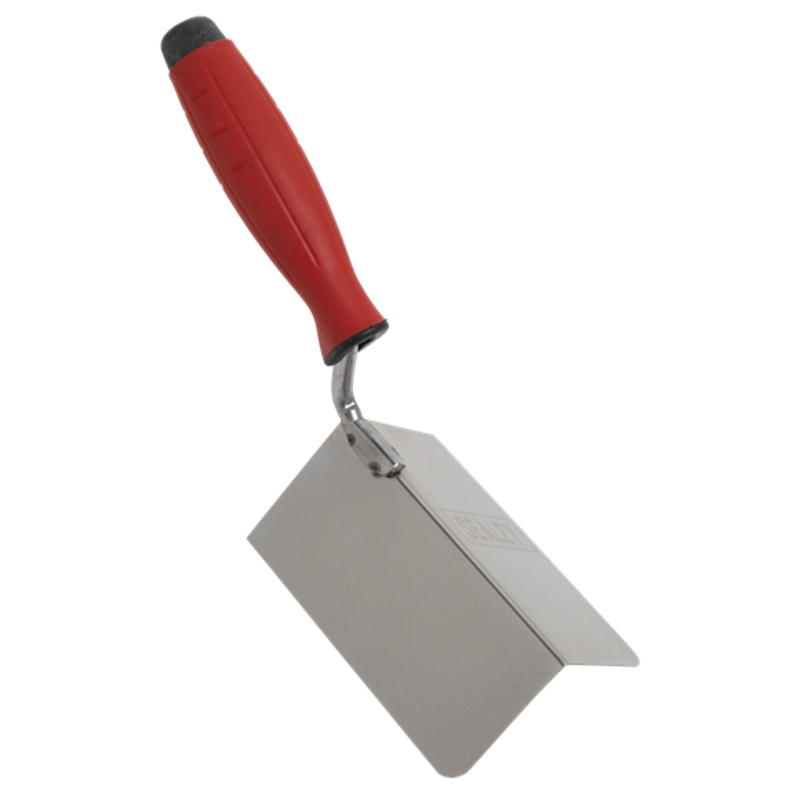 Sealey | Stainless Steel External Corner Trowel with Rubber Handle 120 x 60mm - T1803