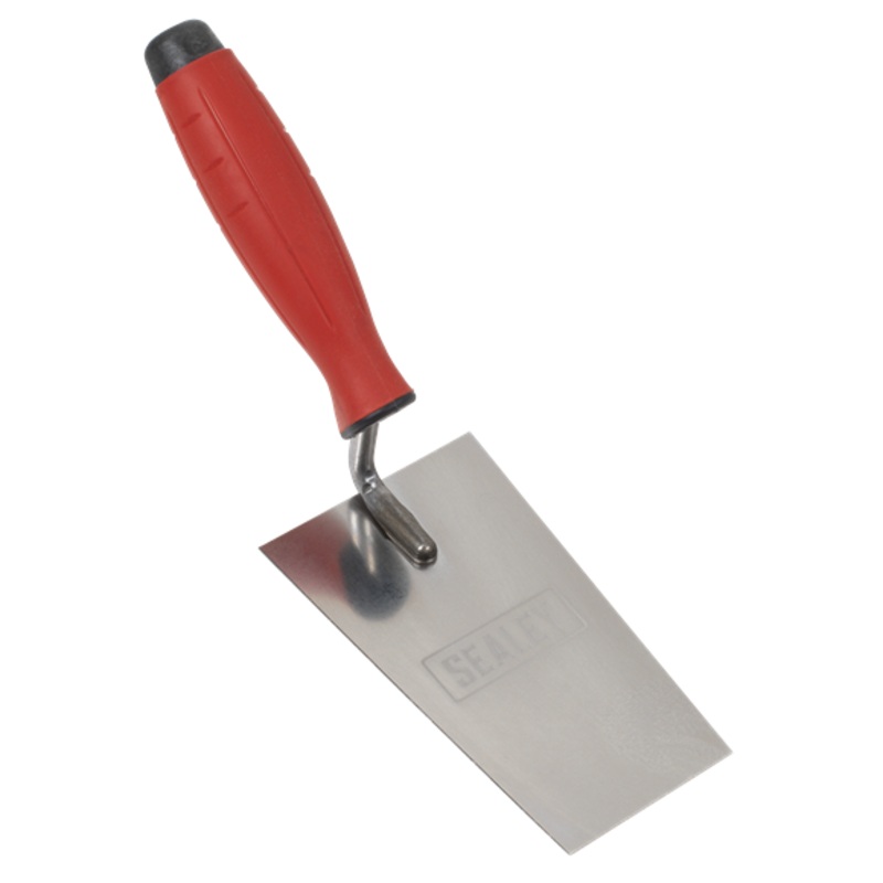 Sealey | Stainless Steel Filler Trowel with Rubber Handle 140mm - T1208