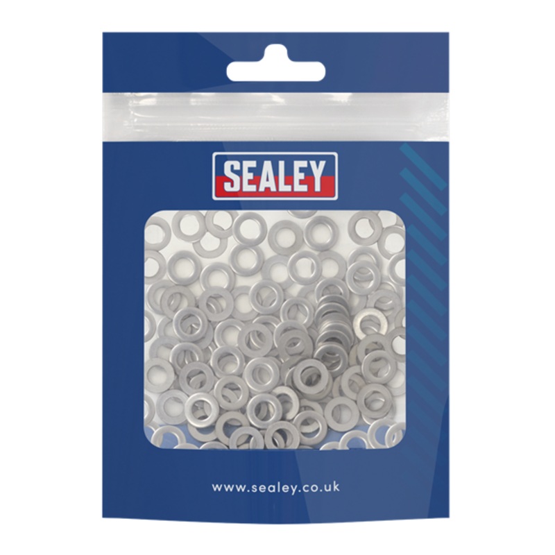 Sealey | Stainless Steel Flat Washer M5 A2, DIN 125 - Pack of 100 - SSW5