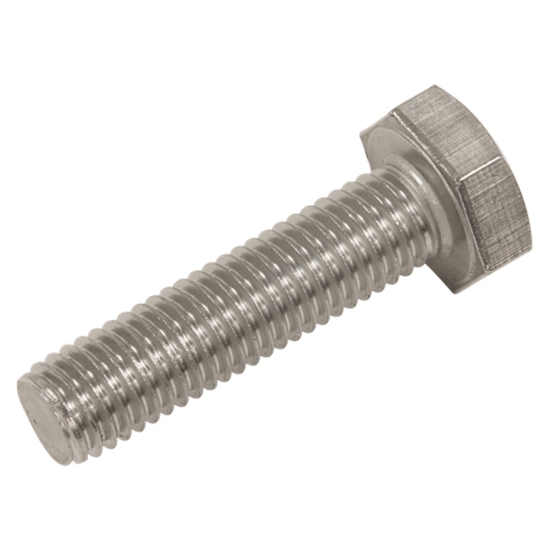 Sealey | Stainless Steel Hex Head Set Screw DIN 933 - M10 X 40 A2 - Pack of 25 - S1040