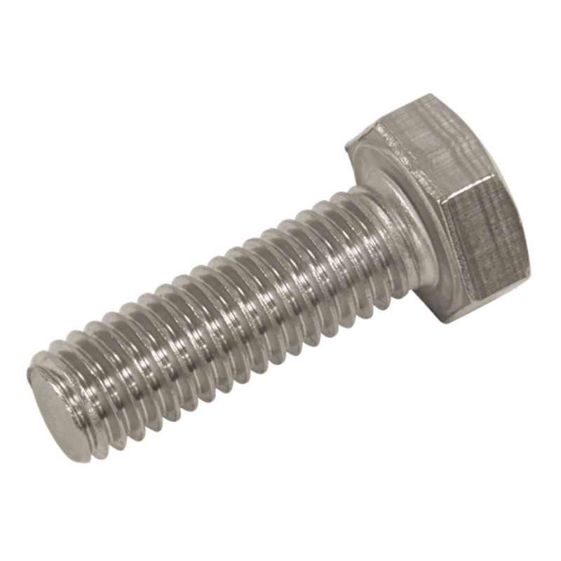 Sealey | Stainless Steel Hex Head Set Screw DIN 933 - M8 X 25 A2 - Pack of 50 - S825S
