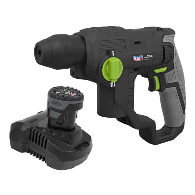 Sealey | SV10.8 Series Cordless SDS Plus Rotary Hammer Drill Kit 10.8V 2Ah - CP108VSDS