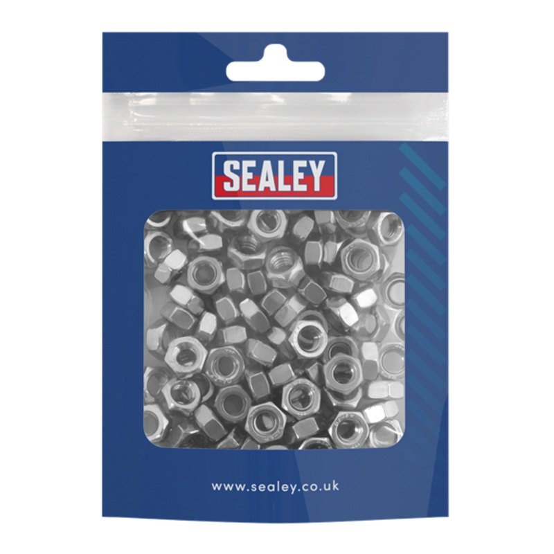 Sealey | Stainless Steel Nut M6, DIN 934 - Pack of 100 - SS6