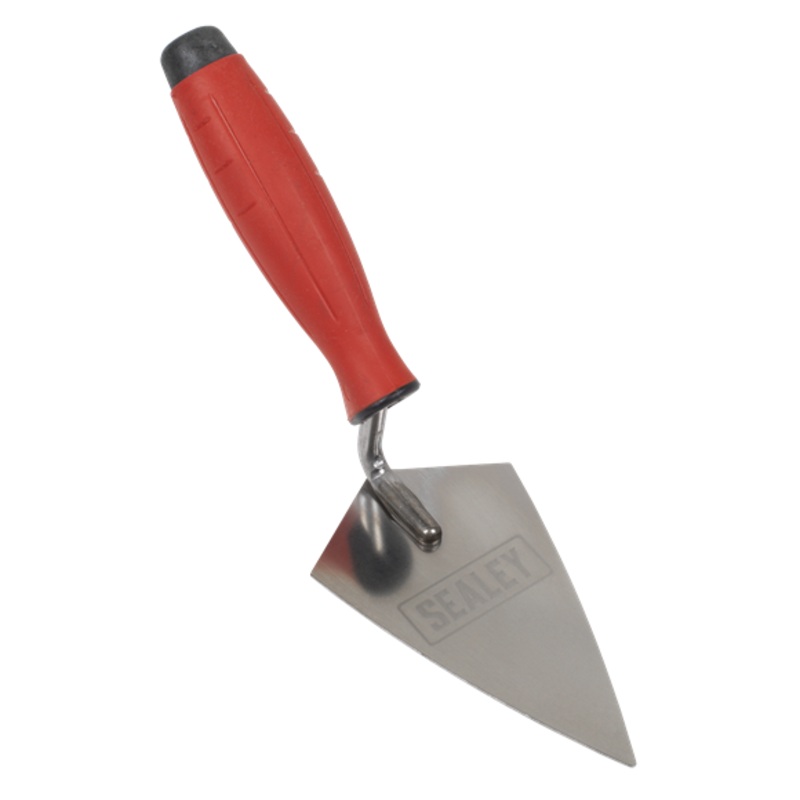 Sealey | Stainless Steel Sharp Pointing Trowel with Rubber Handle 140mm - T1222
