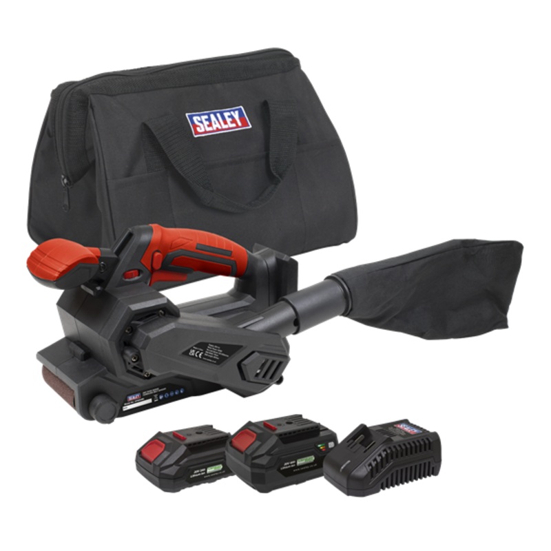 Sealey | SV20 Series 76mm Cordless Belt Sander Kit 20V - 2 Batteries - CP20VBSKIT