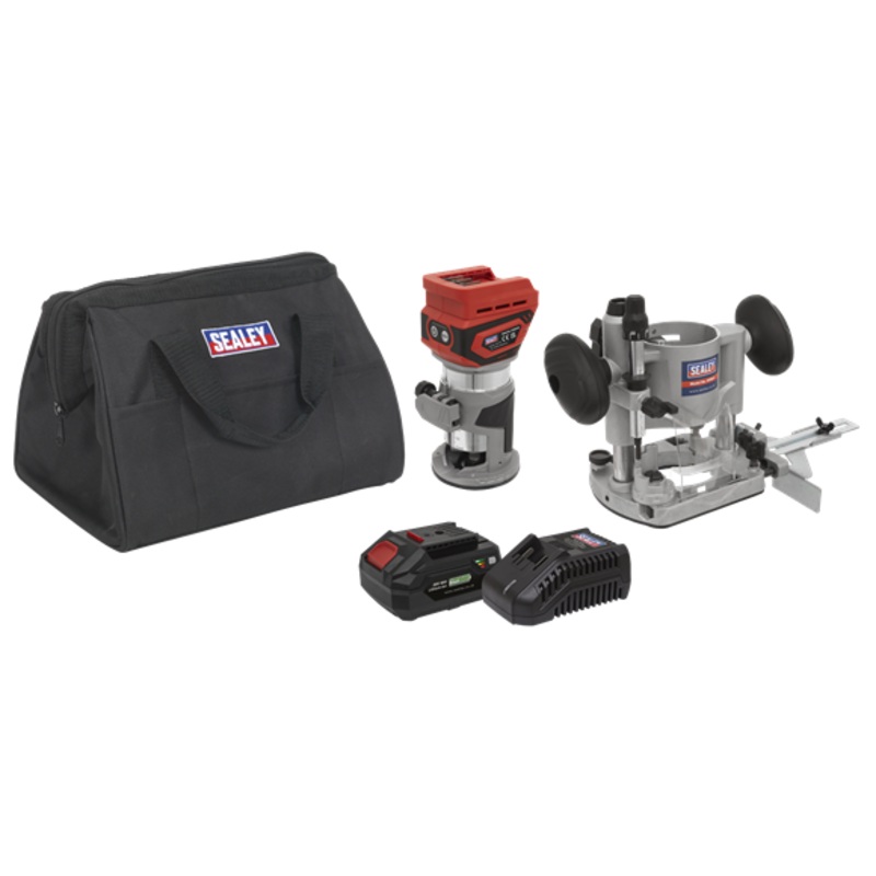 Sealey | SV20 Series Cordless Trimming Router Kit 20V 4Ah - CP20VTRKIT1