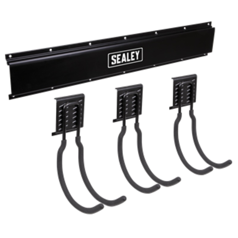 Sealey | Wall Mounting 3 Large Hook Storage Rail - APHKIT8