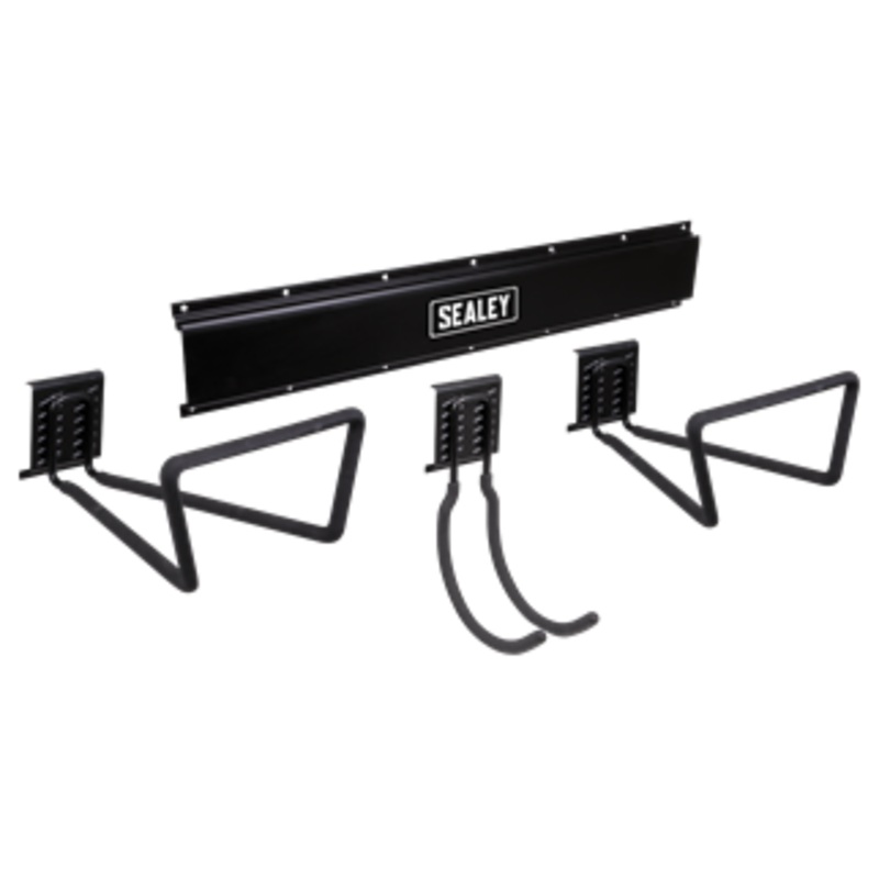 Sealey | Wall Mounting 3 Large Hook Storage Rail - APHKIT9