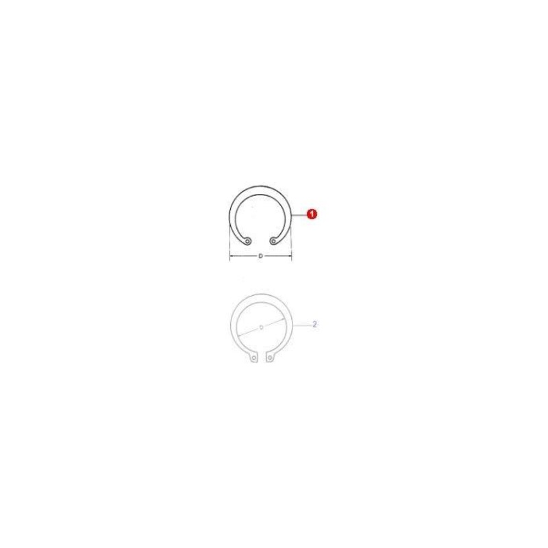 *STOCK CLEARANCE* - Internal Circlip 37.8mm for MF Tractors & Combines | 339657X1