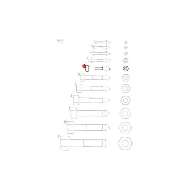 *STOCK CLEARANCE* - Massey Ferguson Bolt 7/16x1.5/8 UNF  353564X1 High-Strength Fit