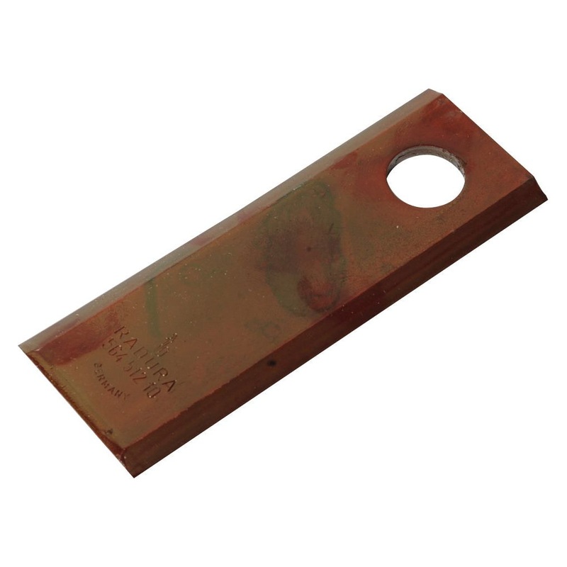 Mower Blade - Flat blade, top edges sharp - 123 x 40x4mm - Hole 18.25mm - RH & LH - Replacement for Kuhn To fit as: 56451210 | Sparex Part No.S.105674