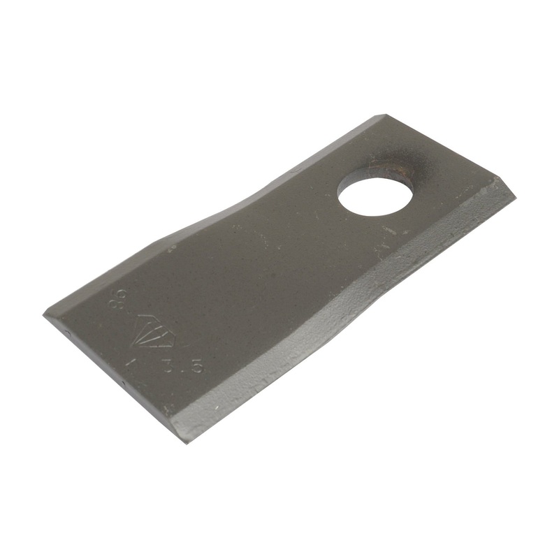 Mower Blade - Twisted blade, bottom edge sharp & parallel - 98 x 45x3.5mm - Hole 16.5mm - LH - Replacement for Fort-Morra To fit as: 98SX | Sparex Part No.S.22872