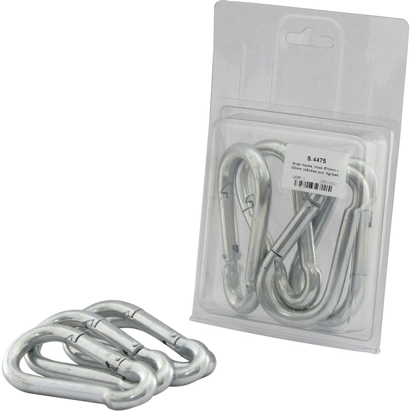Snap Hook, Hook 10mm x 100mm | Sparex Part No.S.4475