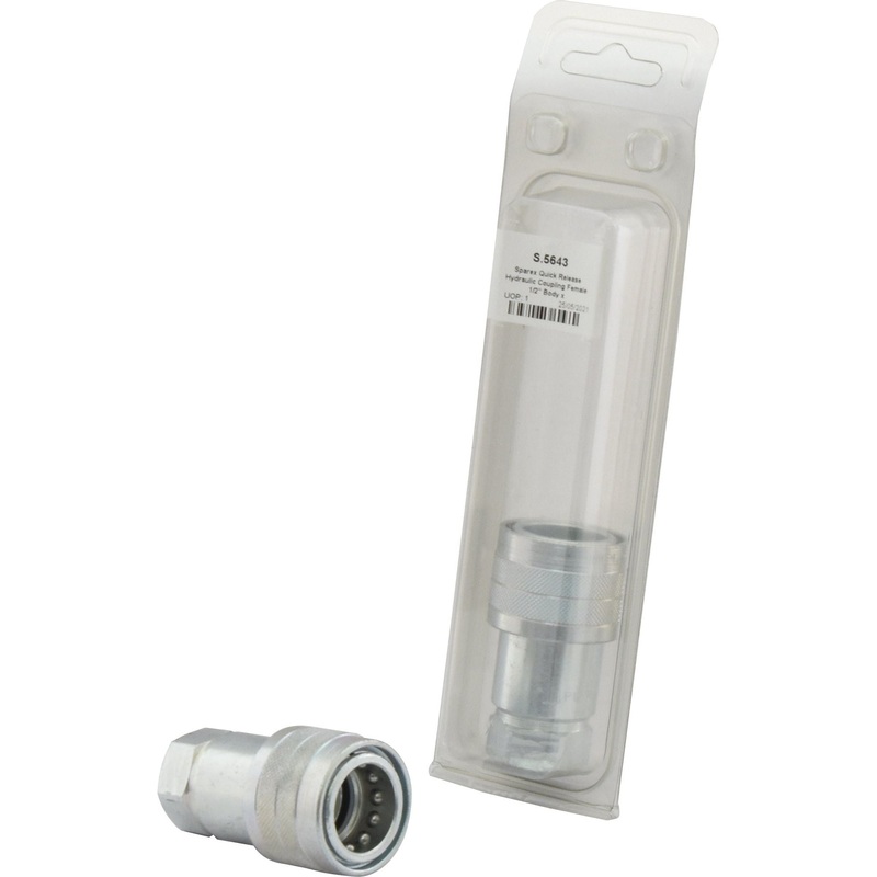 Sparex Quick Release Hydraulic Coupling Female 1/2'' Body x 1/2'' BSP Female Thread (Agripak 1 pc.) | Sparex Part No.S.5643