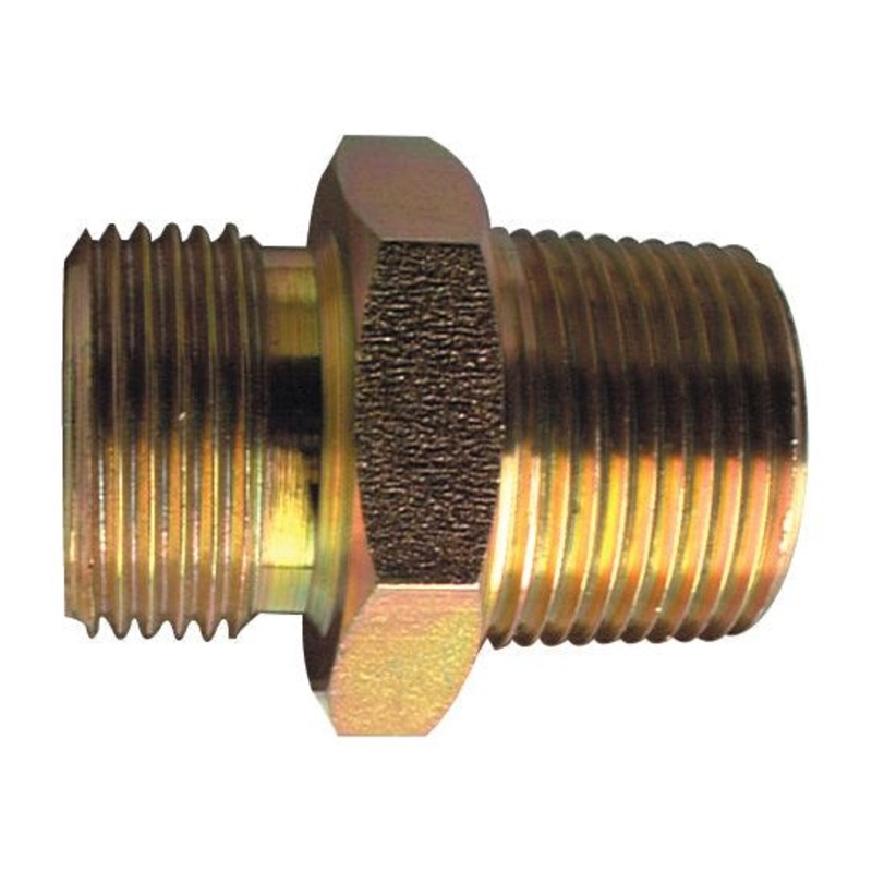 Hydraulic Adaptor 3/8''BSP male - 3/8''NPT male | Sparex Part No.S.35049